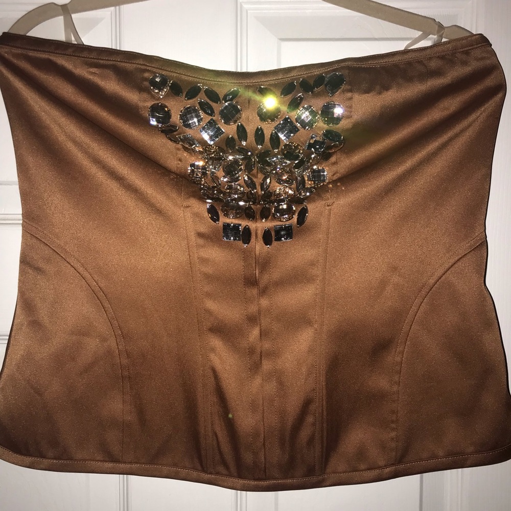 NWT- BUSTIER with jewels.